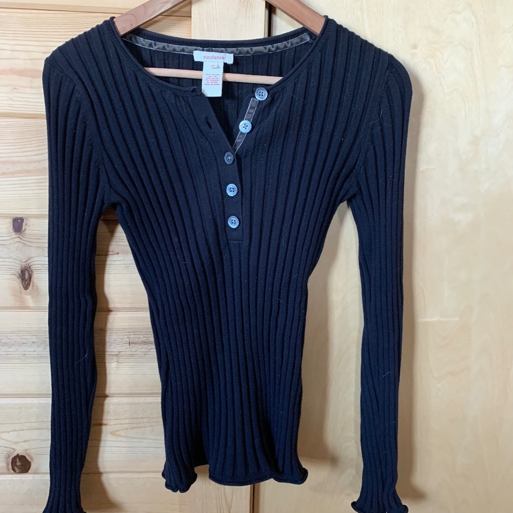 Sundance Button Down Ribbed Henley